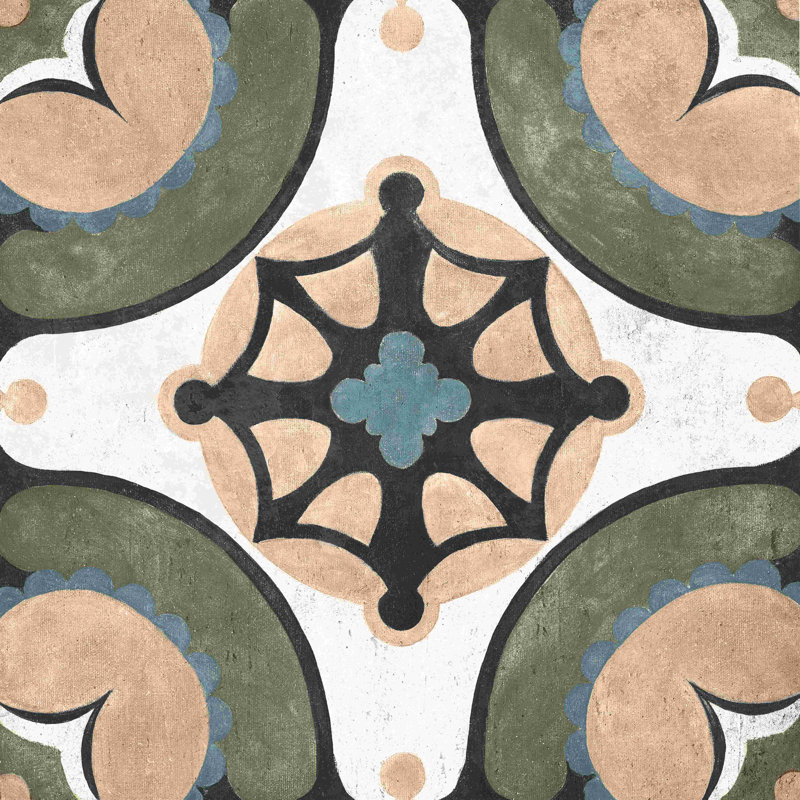 «Mixed Neutral Medallion 2», reproduction sur toile tendue, H 12 po x l 12 po