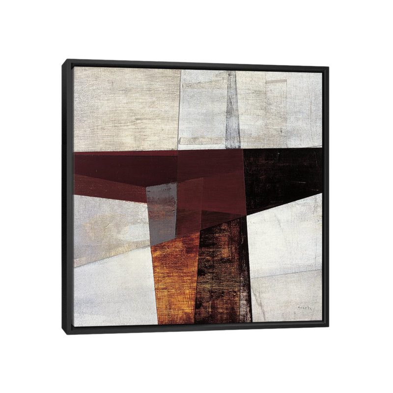 «Longcut II», impression sur toile, H 18 po x l 18 po x P 1,5 po, Toile avec cadre noir, Pas de tapis