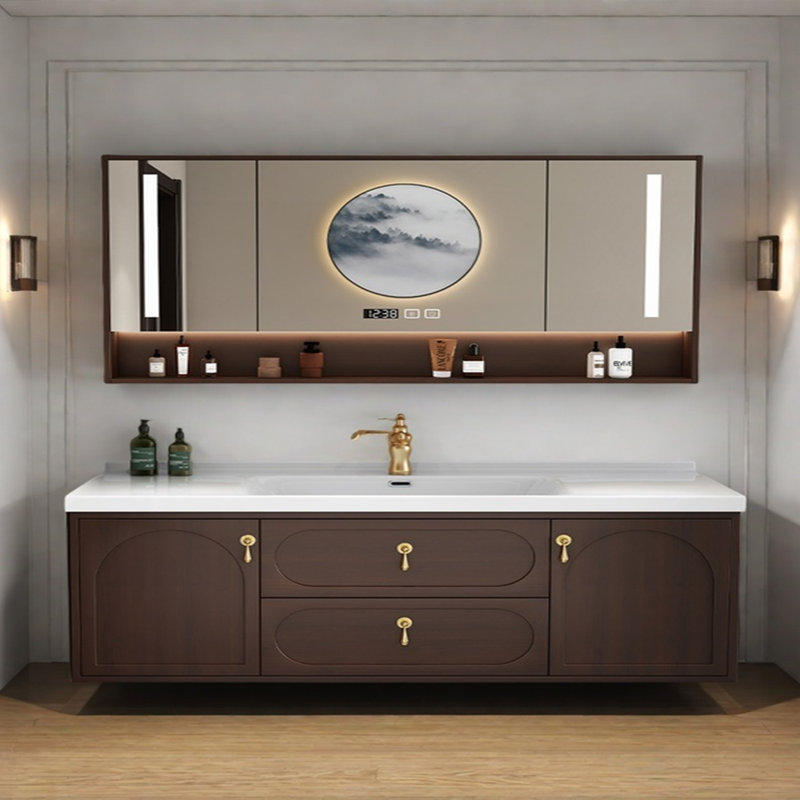 Chinese style bathroom cabinet light luxury, 21.65" H x 70.87" W x 21.65" D