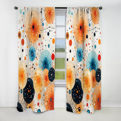 Safiya - Fireworks Curtain - Blackout Abstract Curtain - 1 Panels