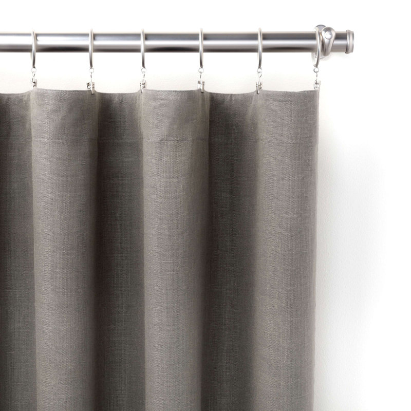 Stone Washed Linen Curtain Panel, 50"W x 84"L, Natural