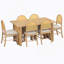 Ensemble de table de salle à manger 7 pièces pour 6 personnes - 59,8 /-1529544428