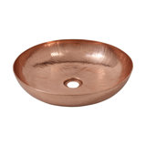 Maestro Copper Circular Vessel Bathroom Sink