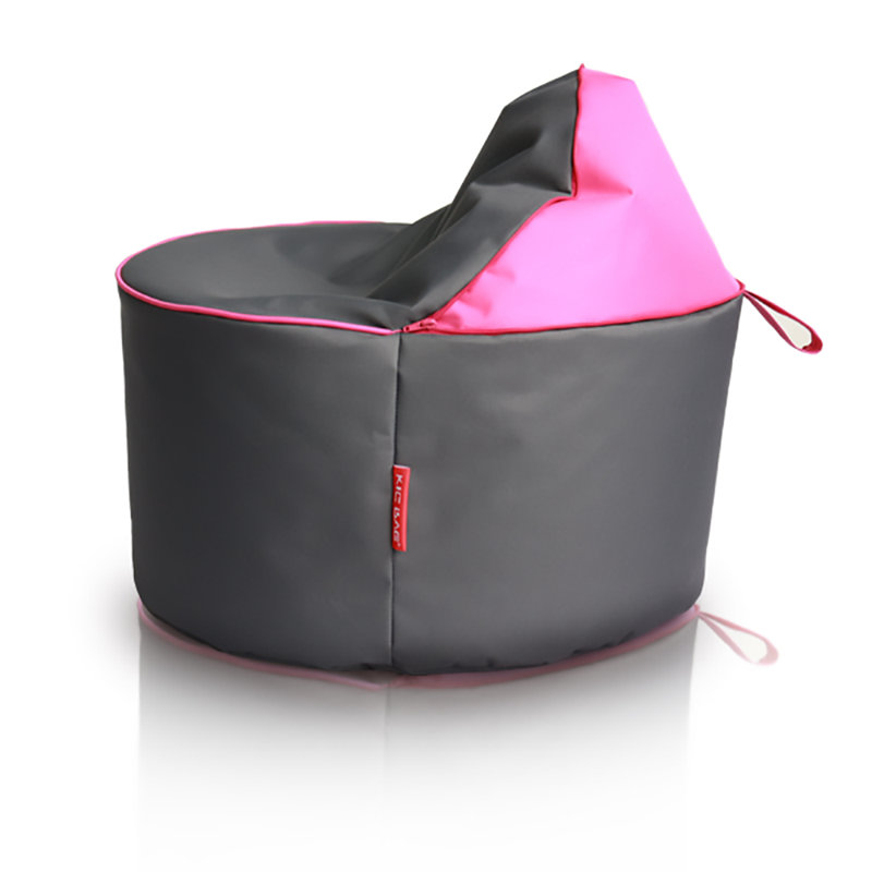 Outdoor Friendly Refillable Classic Bean Bag, Pink/Dark Grey