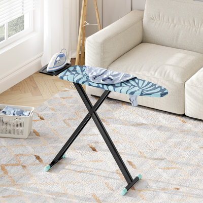 Height Adjustable 28-36 Inches Metal Ironing Board,13" x 43" Full Size Iron Board, Reinforced Anti-Skid Legs with Iron Rest, Heat-Resistant Cover