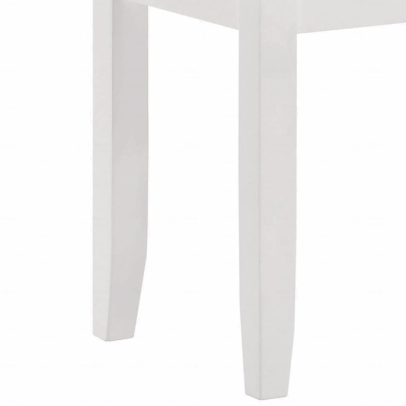 Tabouret d'appoint - Meuble-lavabo blanc brillant avec siège rembourré