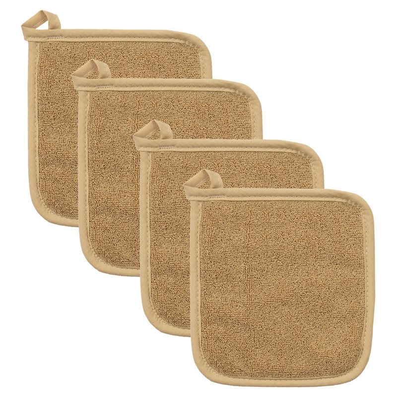 RITZ Cotton Potholder Set, Straw
