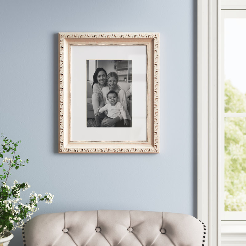 Cadre photo Arnetra, 12 po x 18 po emmêlé à 10 po x 13 po, Blanc cassé