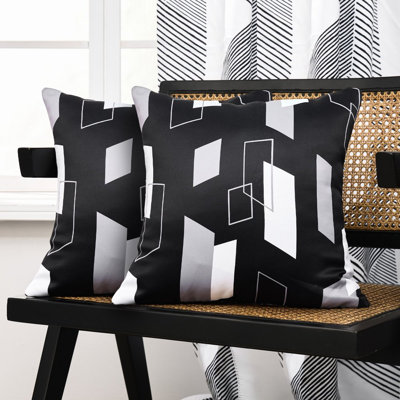 Parallel Mirror Printed Decorative Soft Pillow Covers ( Set of 2, No Pillow Insert)