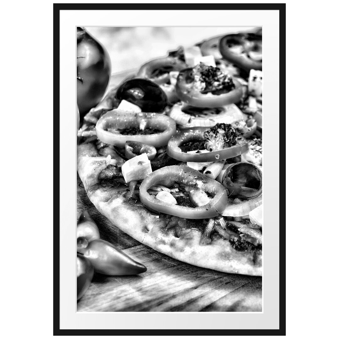 Gerahmtes Poster Pizza aus Italien