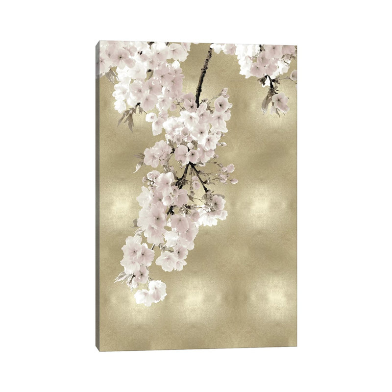 Pink Blossoms On Gold II by Kate Bennett - Wrapped Canvas Gallery-Wrapped Canvas Giclée, 152.5 cm H x 101.5 cm W