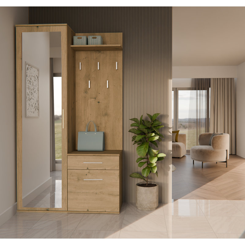 1 Door Laminate Wardrobe, Artisan