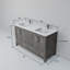 Meuble-lavabo double L 60 po x P 22 po et miroir 58 po.-1527519840-1548938919