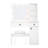 White Vanity Desk With Lights And Rotating Mirror - Modern Bedroom 2 Storage Adjustable Brightness Large Space For Makeup 2 Drawers