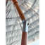 Parasol de patio en demi-cercle brun de 8 pi avec fonction d'inclinaison pour le suivi du soleil dans la cour hawaïenne, rétractable manuellement