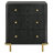 3-drawer Nightstand Black