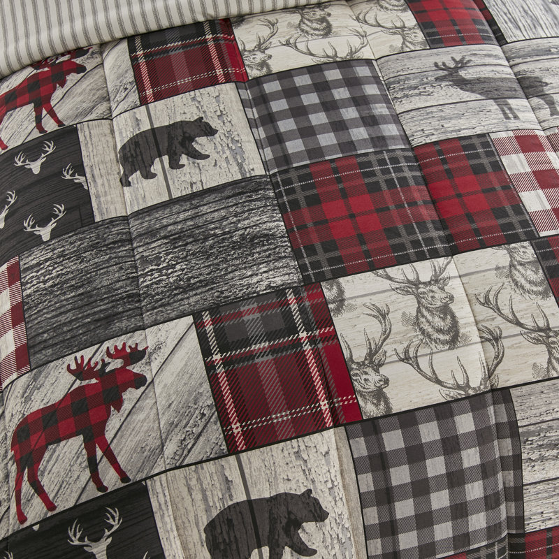 Timber Timber Reversible Quilt Set, Twin Quilt + 1 Standard Sham