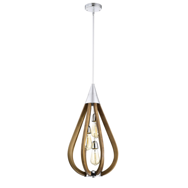 Luminaire suspendu géométrique unique à 3 lumières