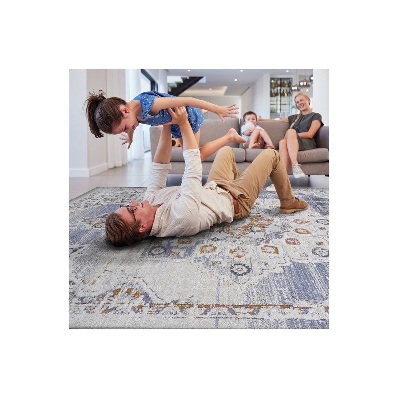 Collection 8X10 Medallion Non-Shedding Living Room Bedroom Dining Home Office Stylish And Stain Resistant Area Rug