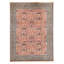 Hand Knotted Wool Oriental Area Rug in Rose And Green