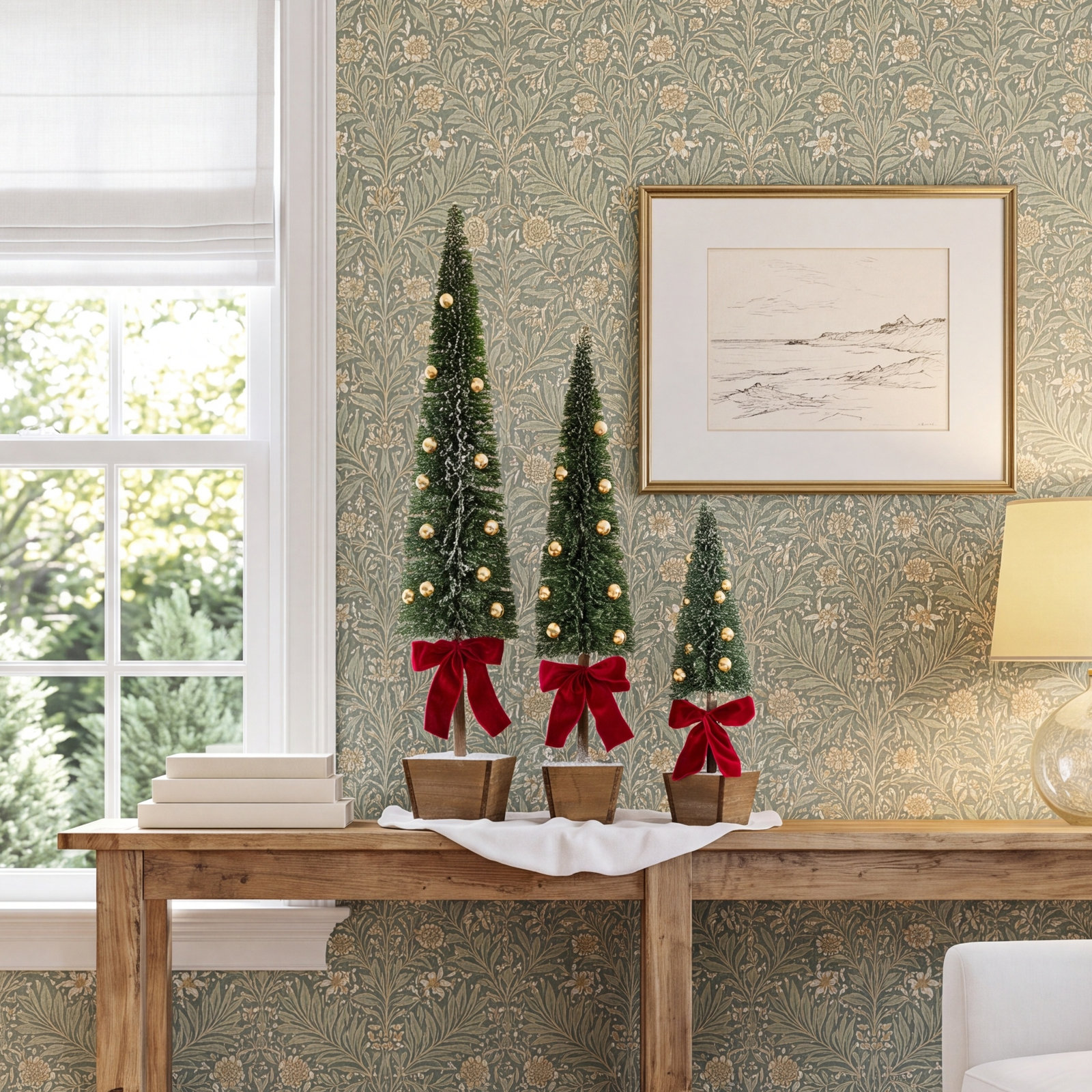 3-Piece Potted Tabletop Tree Set