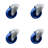 SS Solid Polyurethane Wheel Swivel Bolt Hole Caster Set Service Caster
