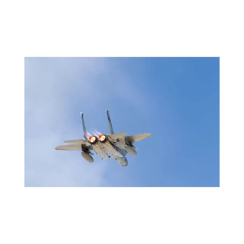 A US Air Force F-15C Eagle Taking Off From Nellis Air Force Base, Nevada II by Rob Edgcumbe - Wrapped Canvas Print