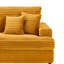 3 velours côtelé orange avec 4 coussins élégants pour le salon-490124200-490124205