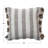 Stripe Cotton Pillow With Fringe