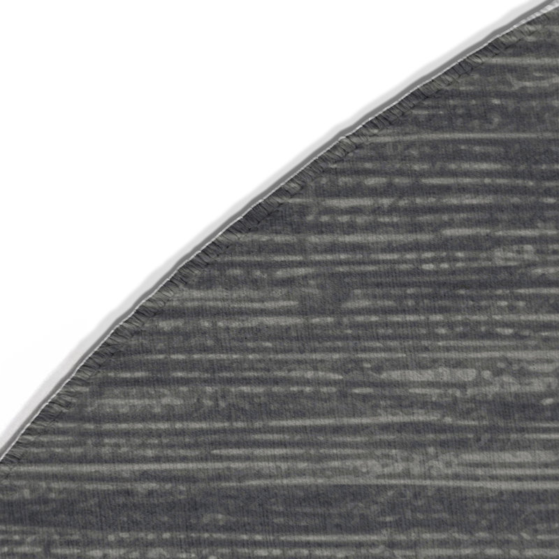 Tapis d'intérieur et extérieur gris uni, Rond 5 pi