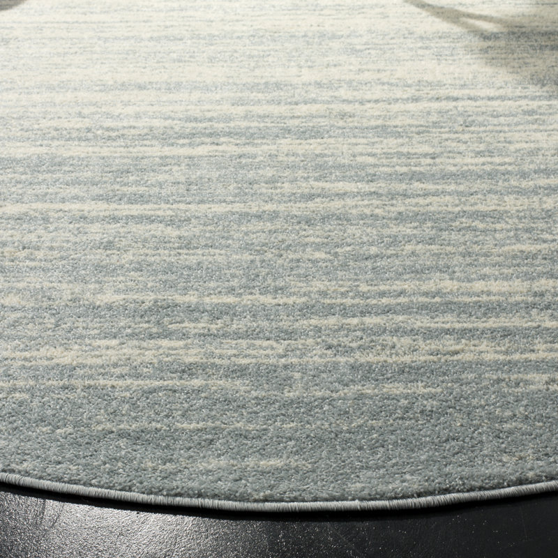 Tapis ardoise et crème Bethlyn, Rond 5 pi