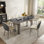 Modern Rectangular Rock Slab Dining Table Sets