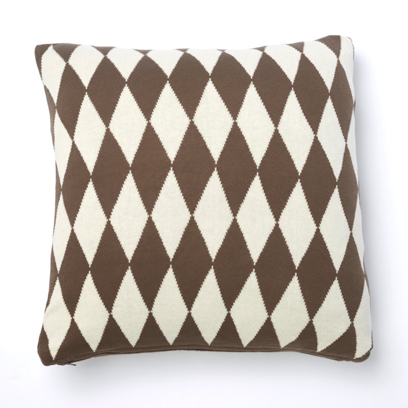 Naty Buttons Cotton Reversible Throw Pillow