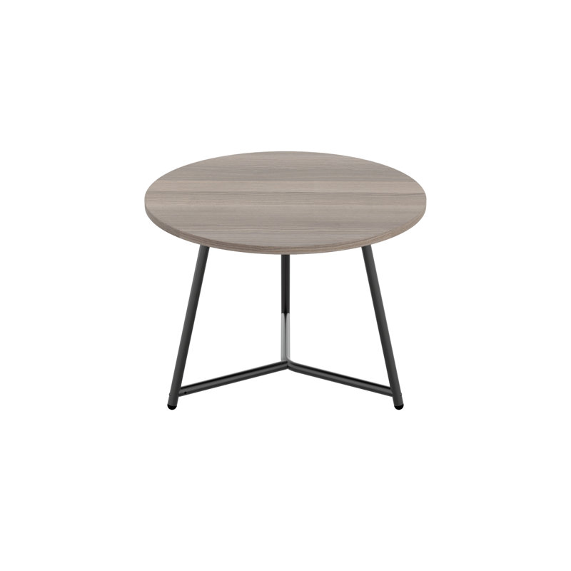 Three Leg Coffee Table, 43.5cm H x 60cm W x 60cm D, Grey Oak