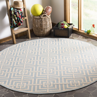 Gowanus Linden 100 Performance Geometric Indoor/Outdoor Area Rug