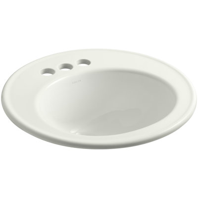 Lavabo de salle de bain circulaire encastré avec trop-plein Brookline