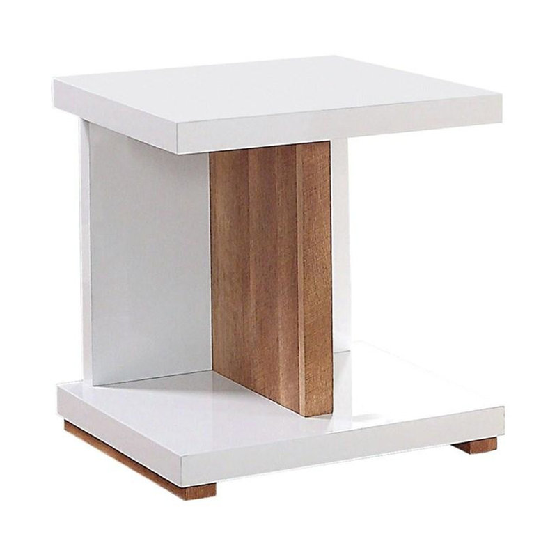 Table de bout en bois massif Contemporary