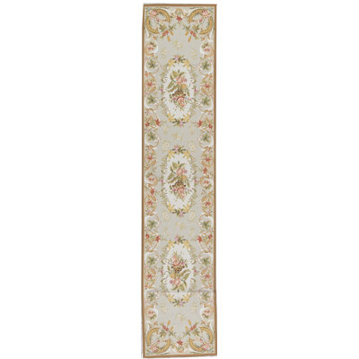 Hand-Knotted High-Quality Beige Runner