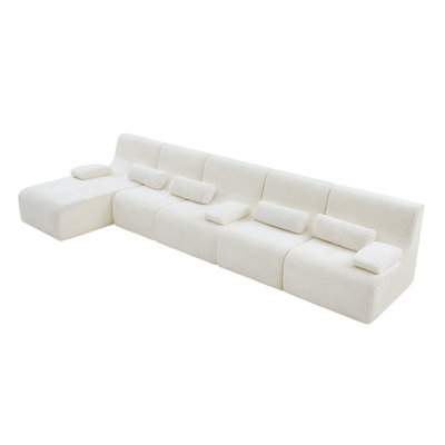 161.8'' Upholstered Sectional Sofa with Chaise