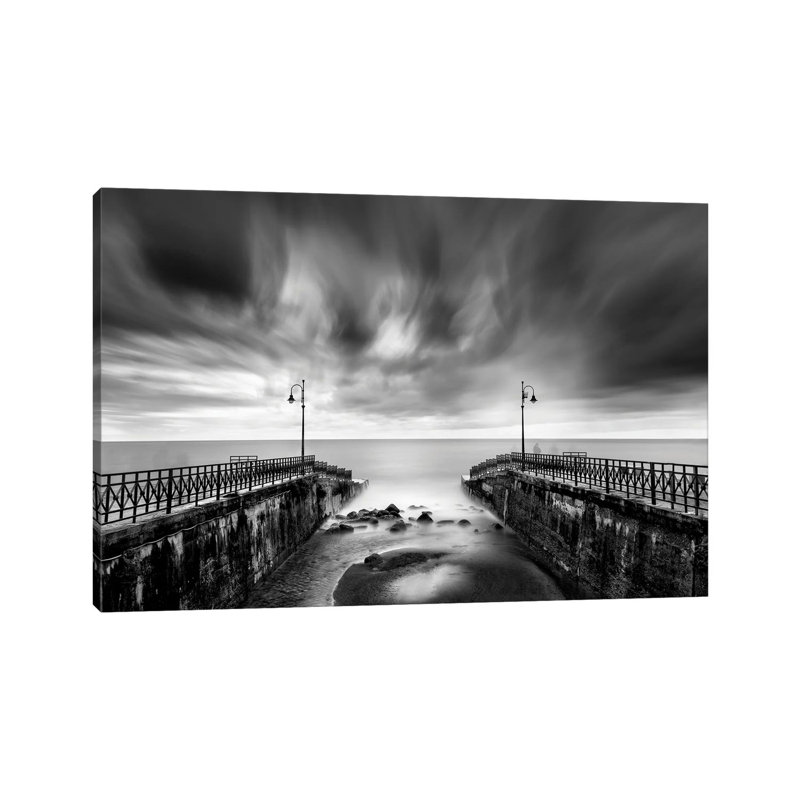 Double Pier by George Digalakis - Wrapped Canvas Print, 101.6 cm H x 66.04 cm W x 1.91 cm D