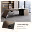 Bureau rectangulaire minimaliste brun-1800979455