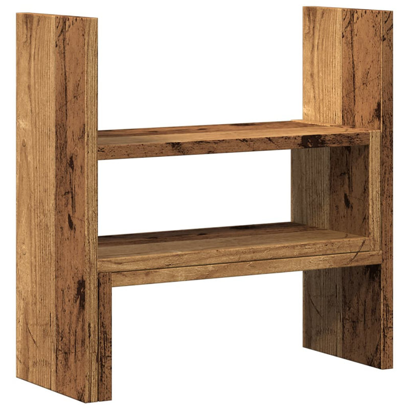 Shantee Manufactured Wood Desk Organiser, Old Wood