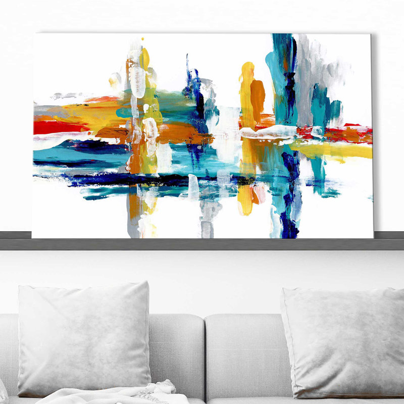 Captive Color III par - Peinture, Toile tendue, H 36 po x l 60 po x P 1,5 po