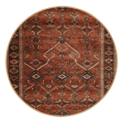 Machine Washable Persian Brown Area Rug