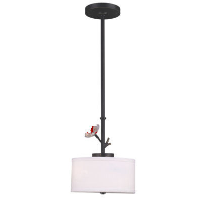 Luminaire tambour suspendu simple 2 lumières Mccune