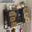Bathroom Wall Cabinet with 5 Hooks and Towel Bar