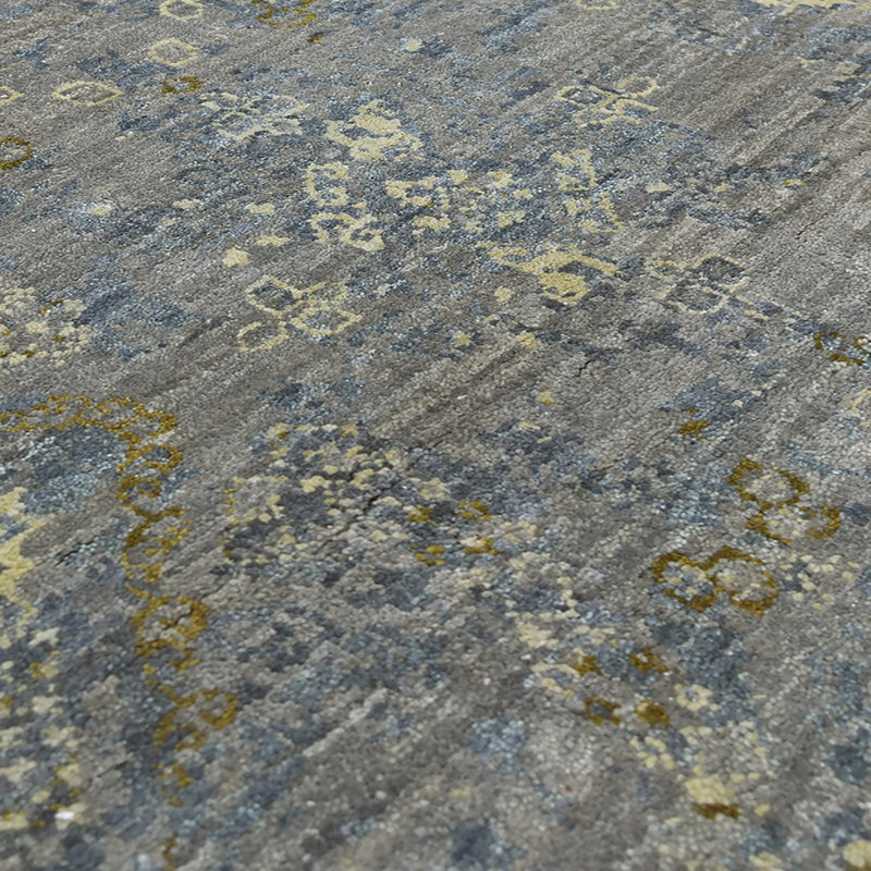Tapis oriental bleu clair en laine noué à la main Bylas, Rectangle 2 pi x 3 pi
