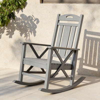 Outdoor Patio HDPE Rocking Adirondack Chair