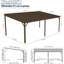 Auvents en acier X20ft et abris de jardin (doit inclure le cadre), patio moderne