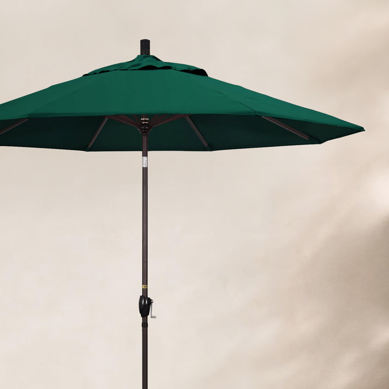 Parasol de marché 9 pi Iuka, Toile Sunbrella® vert forêt, 225